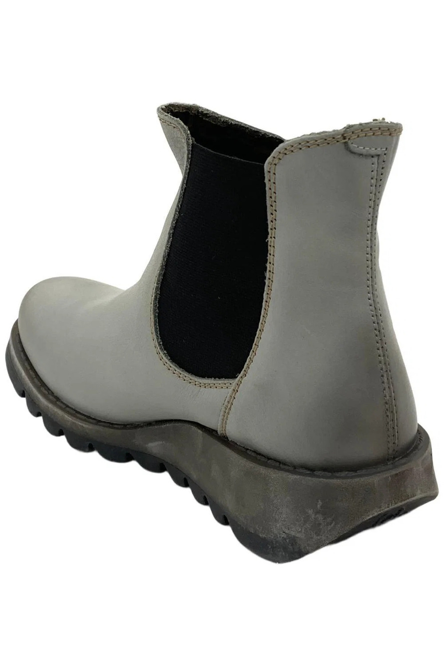 FLY London Women's Leather Chelsea Boots Salv Military Cloud - Medium - Picture 3 of 3
